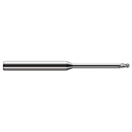 Miniature End Mill - Ball - Long Reach, Stub Flute, 0.0200